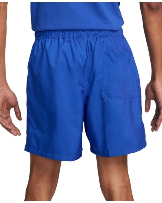 Nike Blue Club Flow Relaxed-fit 6" Drawstring Shorts for men