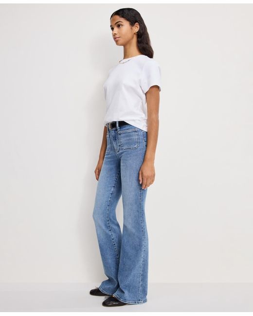 GOOD AMERICAN Blue Slim Fit Flare Leg Jeans