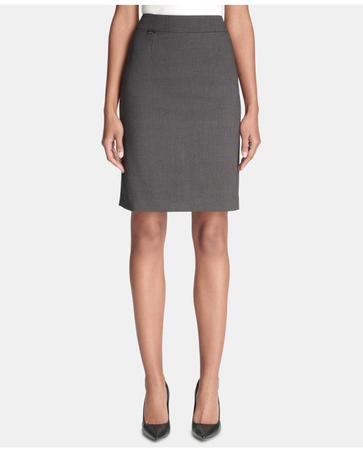 Calvin Klein Gray Pencil Skirt