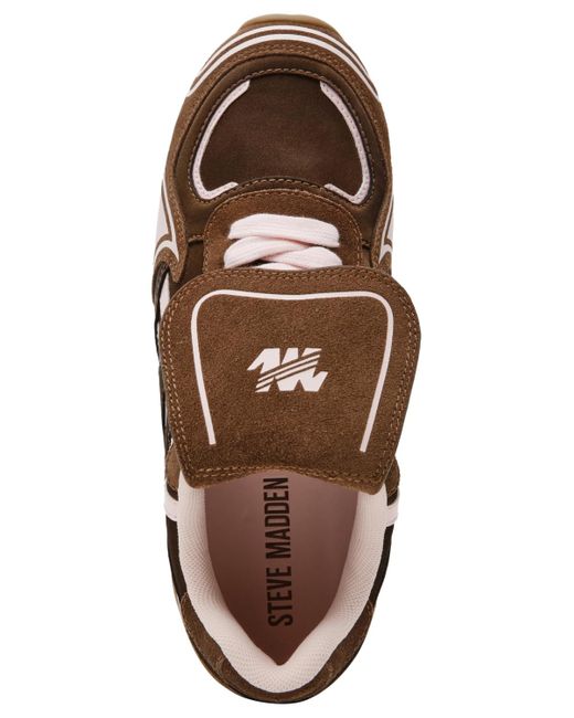 Steve Madden Brown Optimus Lace-up Sneakers