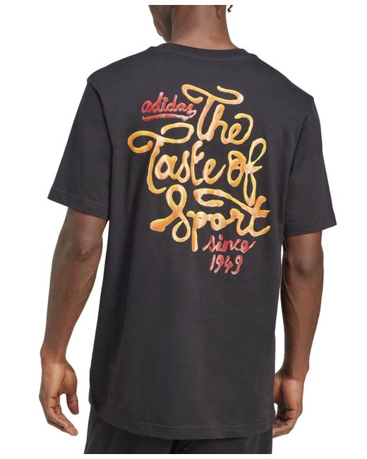 Adidas Black Taste Of Sport Logo Graphic T-shirt for men