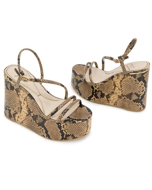 Kenneth Cole Metallic Tatiana Platform Wedge Sandals