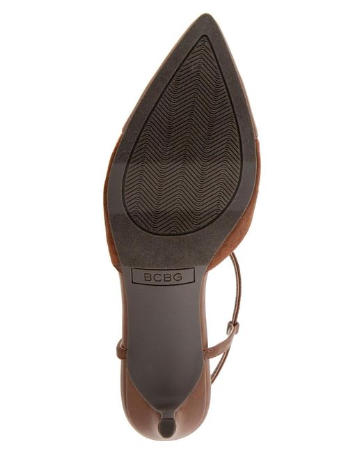 BCBGMAXAZRIA Brown Baxi T-strap Pump