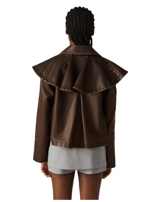 Steve Madden Brown Varvara Long-sleeve Jacket