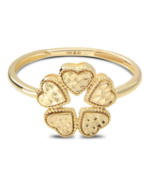 DEVATA Metallic Clover Heart Ring