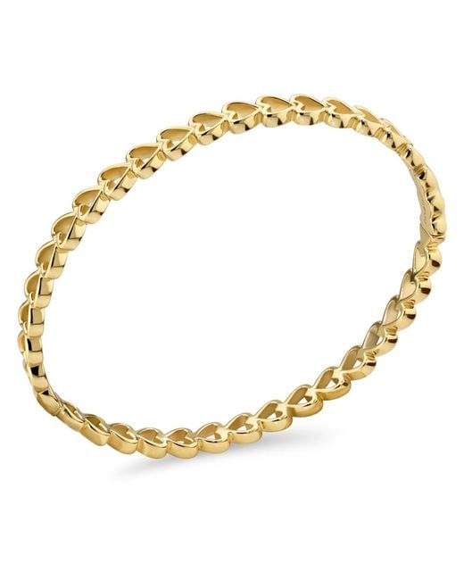 DEVATA Metallic Open Heart Bangle Bracelet