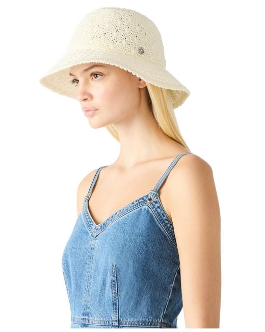 Steve Madden Natural Packable Cloche Hat