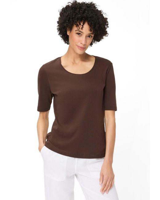 Olsen Brown Solid T-shirt