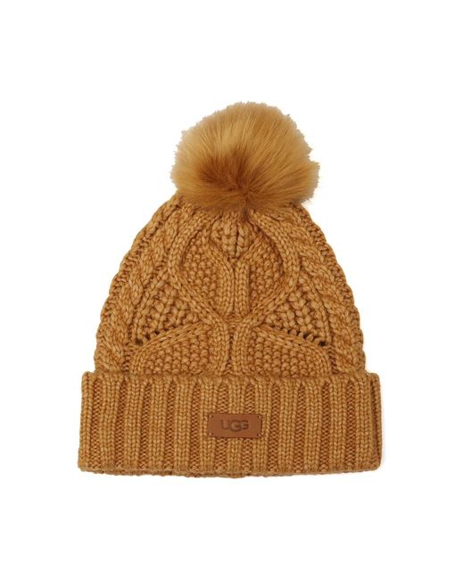 Ugg Brown Cold-weather Classic Cable Beanie