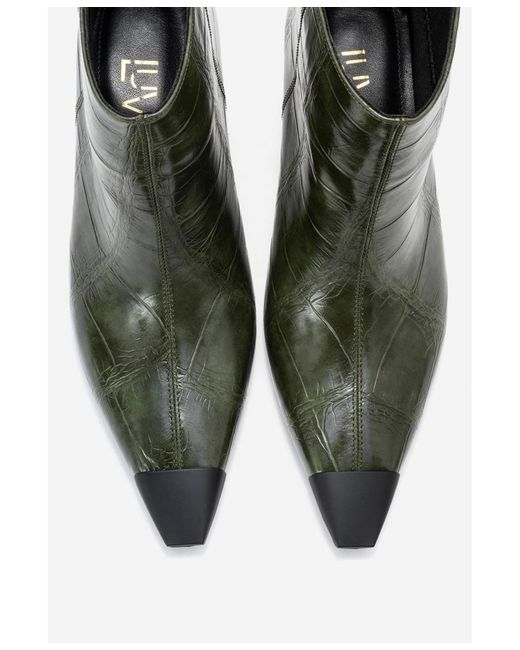 Prologue Shoes Green Rassel Pointed Toe Boot