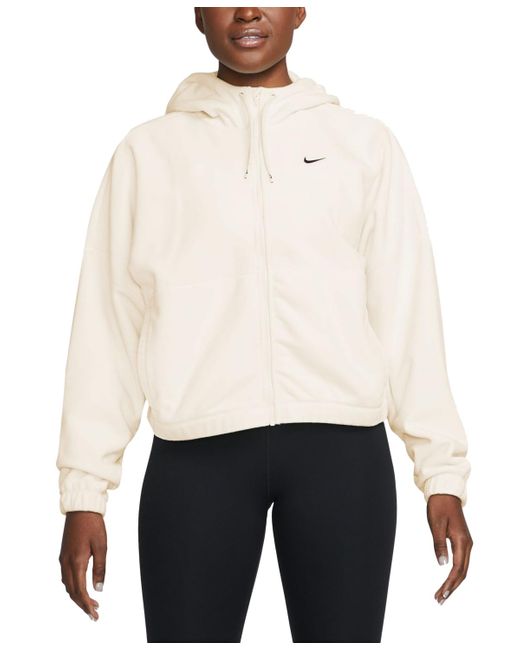 Nike Therma-fit One Full-zip Hoodie in White | Lyst