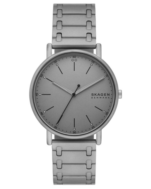 Skagen Signatur Three Hand Stainless Steel Watch 40mm in Gray for