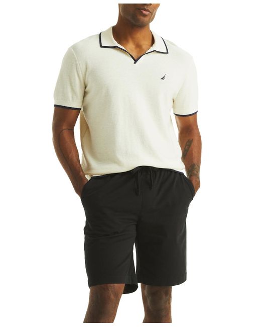 Nautica Black Stretch Drawstring 9-1/2" Shorts for men