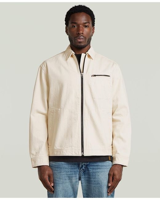 G-Star Natural Zip Coach Jacket for men