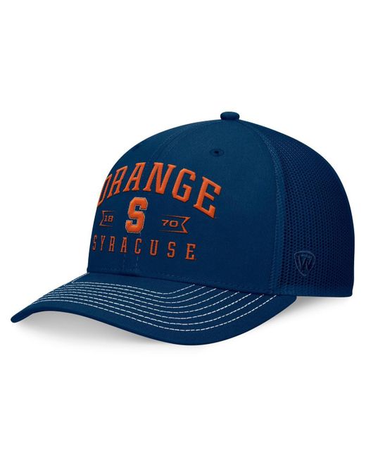 Top Of The World Blue Navy Syracuse Orange Carson Trucker Adjustable Hat for men