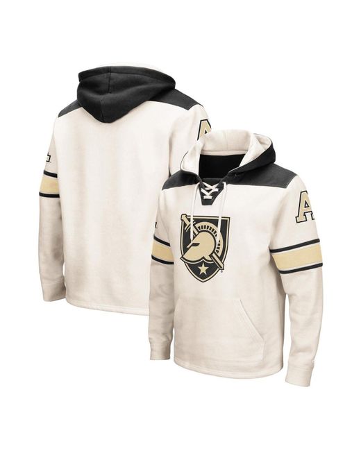 Colosseum Athletics Cream Army Black Knights 2.0 Lace-up Pullover Hoodie in White for Men | Lyst