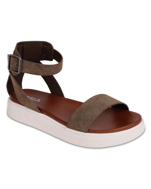 MIA Brown Ellen Round Toe Sandals