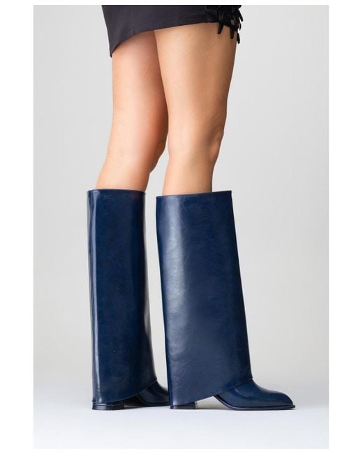 Prologue Shoes Blue Maybe Chunky Heel Boot ()