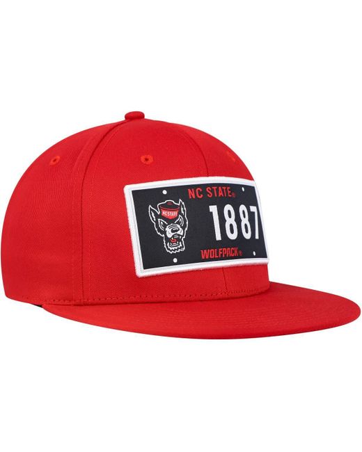 Adidas Red Nc State Wolfpack Established Snapback Hat for men