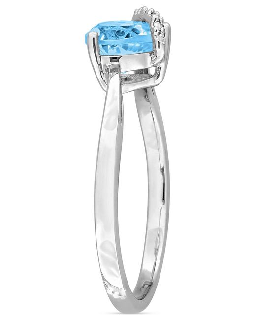 Macy's Blue Gemstone Heart Ring