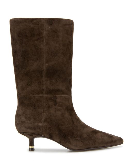 Kenneth Cole Brown Meryl Kitten Heel Boots