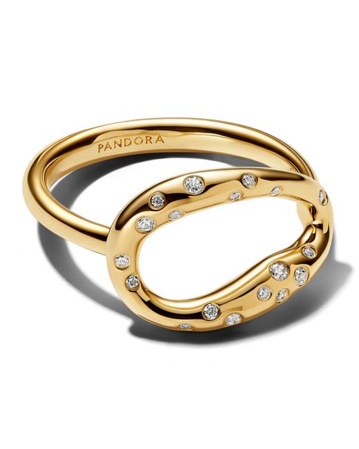 Pandora Metallic Stone-set Statement Ring