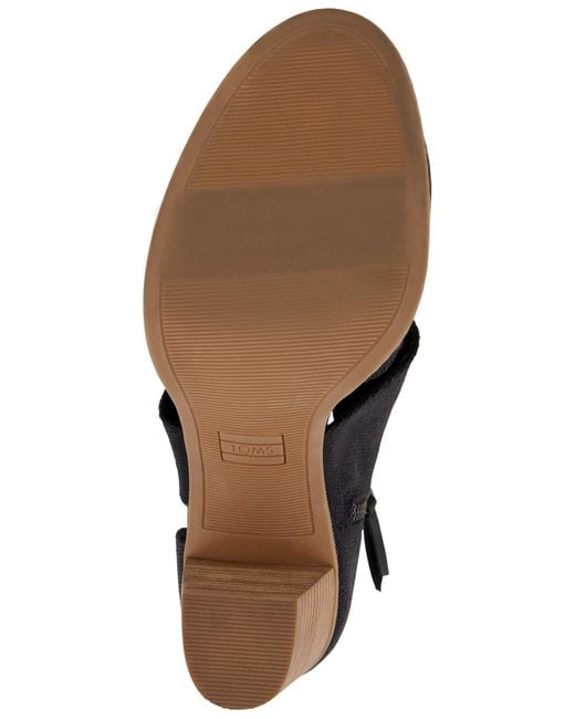 TOMS Black Milan Closed Toe Heel Sandals