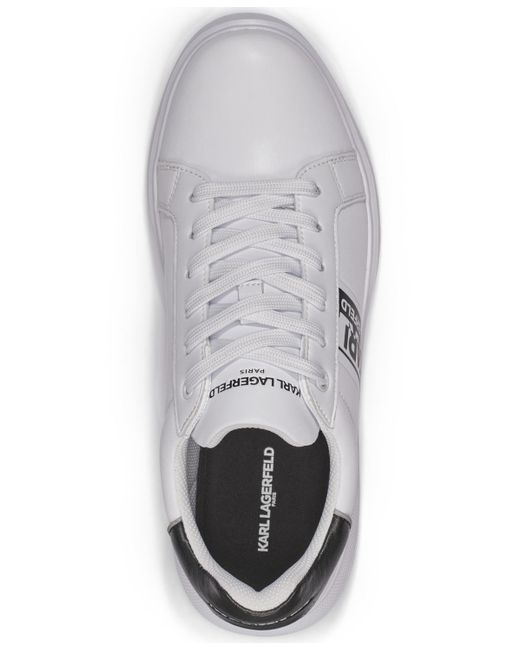 Karl Lagerfeld Gray Side Logo Plain Toe Sneakers for men