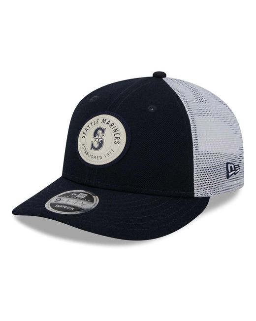 KTZ Navy Seattle Mariners Circle Trucker Low Profile 9fifty Snapback