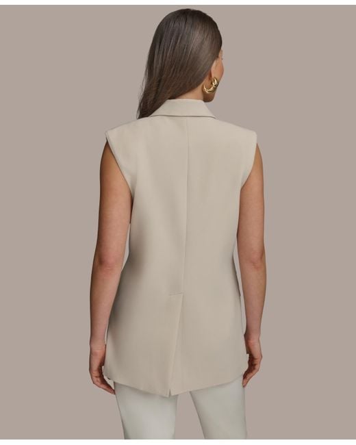 Donna Karan Natural Two-button Vest