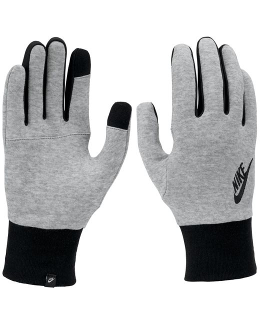 Nike Gray Club Fleece 2.0 Embroidered Logo Tech Gloves for men