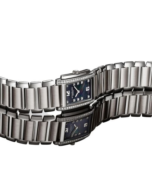 Stuhrling White Serafine 4089.4 S Rectangular Quartz Watch