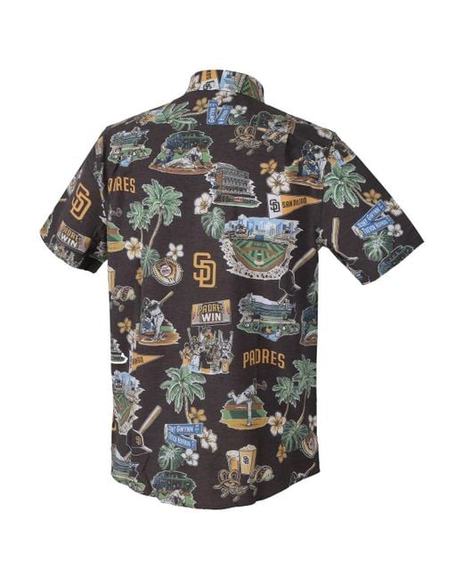 Reyn Spooner Black Â San Diego Padres Scenic Tri-blend Performance Button-up Shirt for men