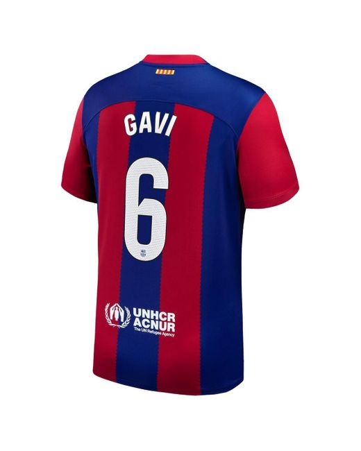 Nike Gavi Barcelona 2023/24 Home Stadium Replica Player Jersey in Red