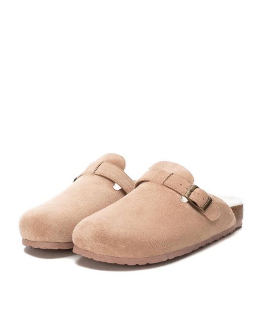 Xti Natural Winter Suede Clogs By