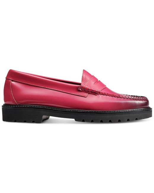 G.H. Bass & Co. Whitney Candy Lug Weejun Loafer Flats in Red | Lyst