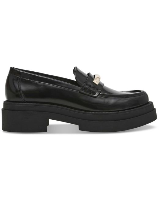 Steve Madden Black Rodrigo Platform Loafer Flats