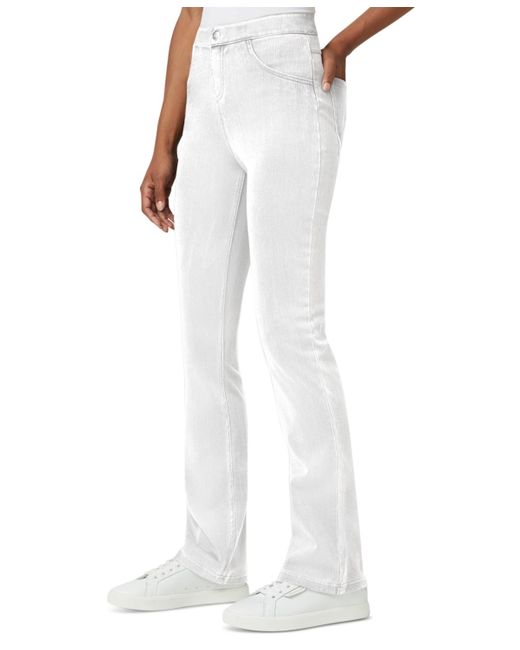 Hue White High-rise Denim Baby Bootcut leggings