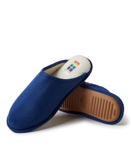 Dearfoams Blue Pride Collection Scuff Slipper