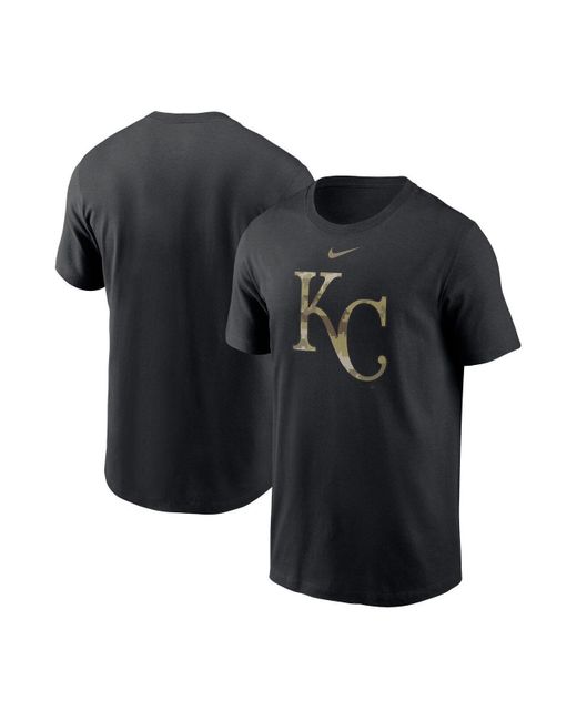 Nike Cotton Black Kansas City Royals Camo Logo Team T-shirt | Lyst