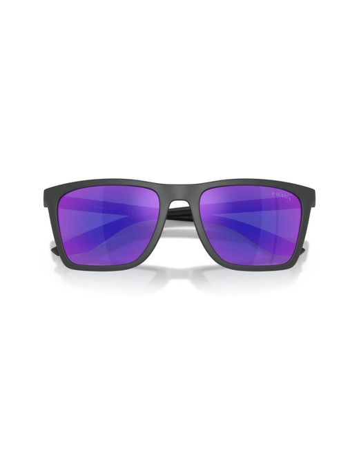 Prada Blue Linea Rossa Rectangle Sunglasses for men