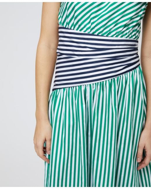 fcuk green dress Eve Crepe Scoop Neck Midi Dress Apple Green Multi main image 1