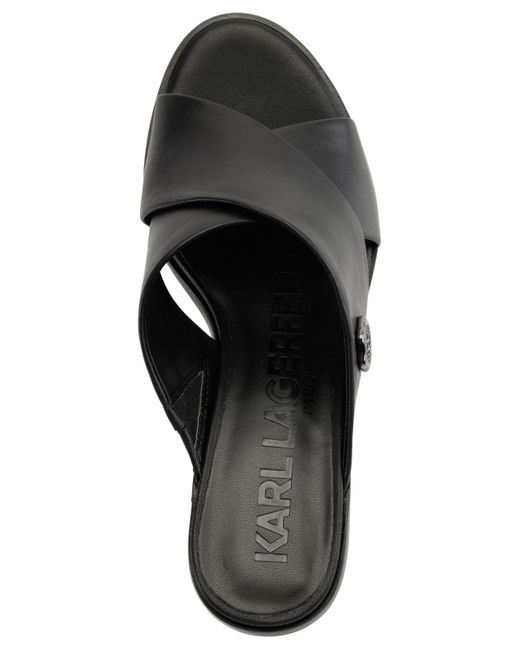 Karl Lagerfeld White Henryk Crisscross Sandals