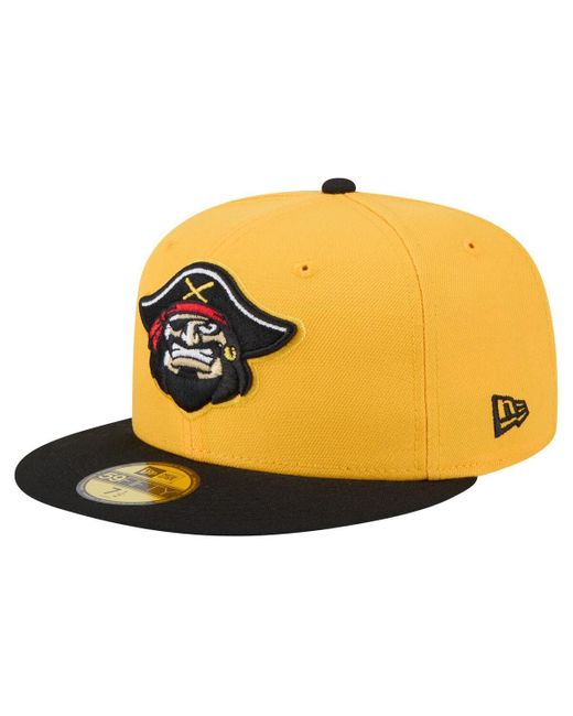 KTZ Yellow/black Bradenton Marauders Authentic Collection 59fifty Fitted Hat for men