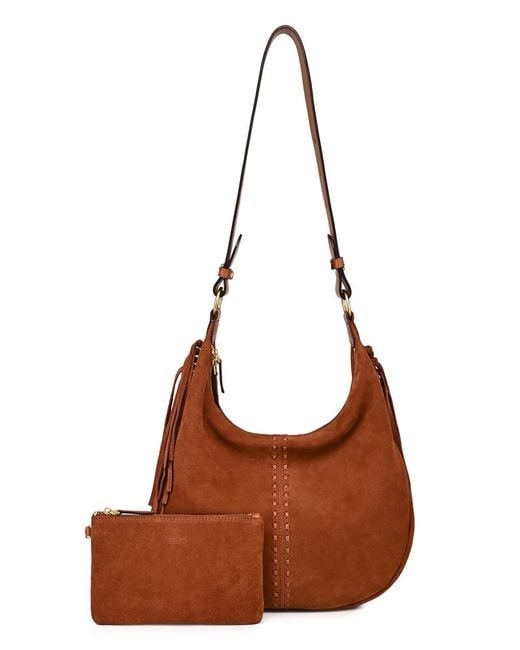 Old Trend Brown Hydrangea Extra-large Shoulder Bag