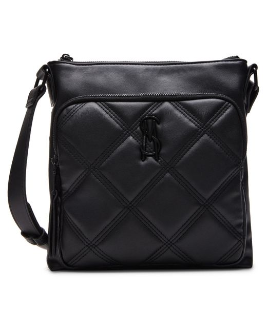 Steve Madden Black Fabb Quilted North South Crossbody