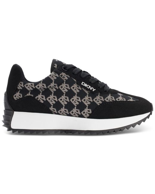 DKNY Black Naples Checkered Running Sneakers