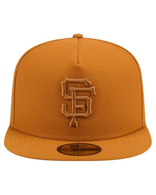 KTZ Brown San Francisco Giants Color Pack A-frame 59fifty Fitted Hat for men