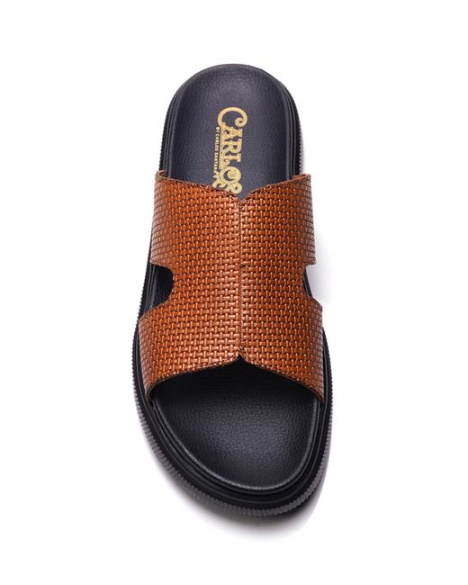 Carlos By Carlos Santana Brown Cosmic Sandals for men