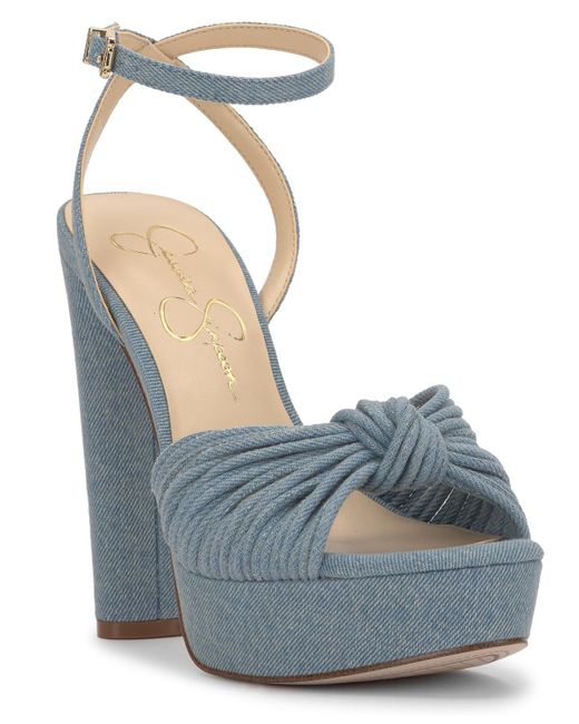 Jessica Simpson Blue Immie Platform Dress Sandals